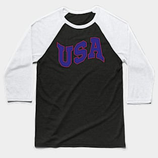 usa designe red and blue american flag color Baseball T-Shirt